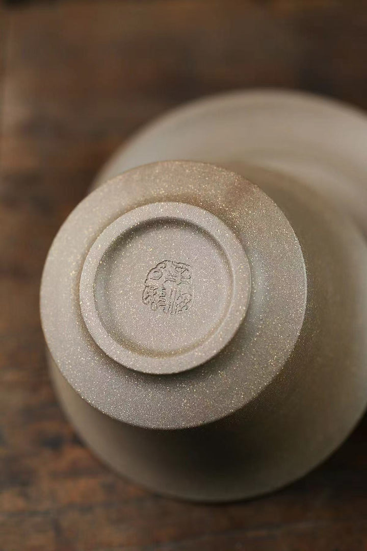 "Zen Listening" | Handcrafted Yixing Qingduan Ni Gaiwan | Sky-Gazing Frog Tea Bowl (180cc)