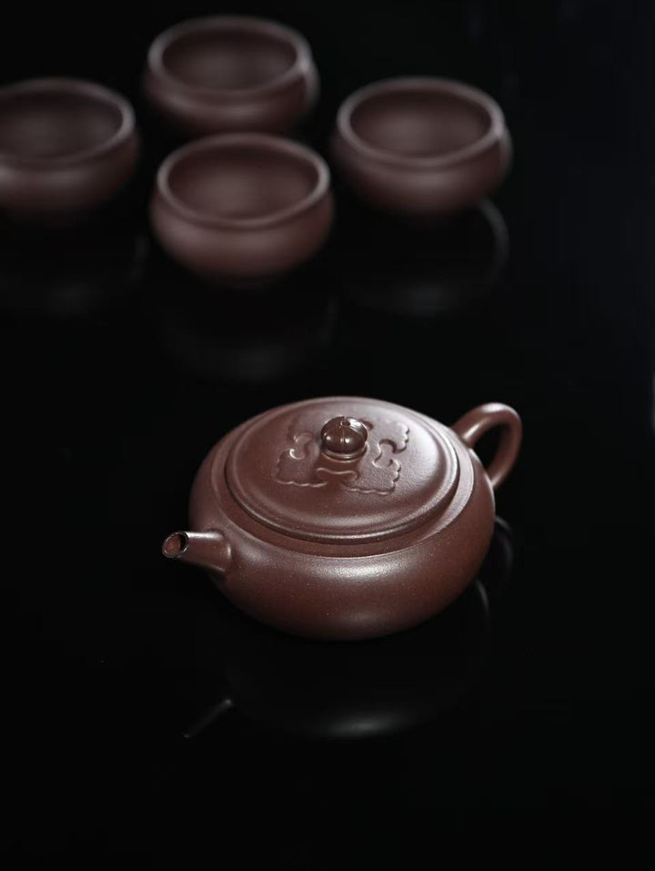 "Ruyi" Travel Tea Set | Handcrafted Yixing Zisha Teapot &amp; Cups | Portable Outdoor Brewing Set