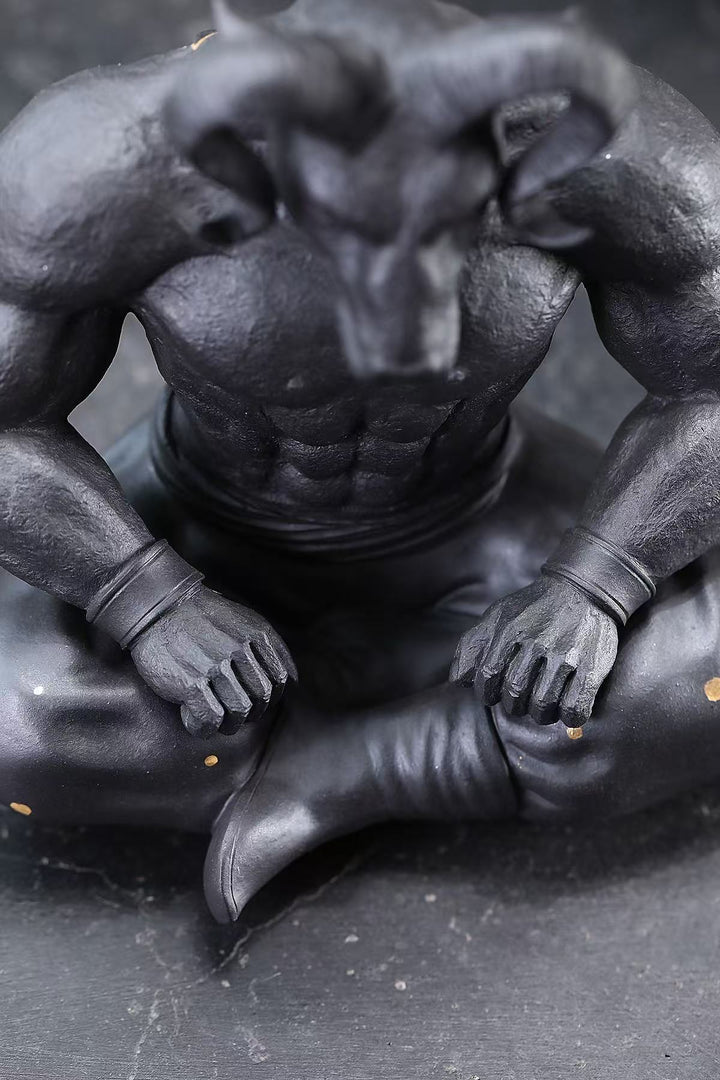 "Demon Ram: Prajna White Stone" | Masterpiece Handcrafted Yixing Zisha Figurine