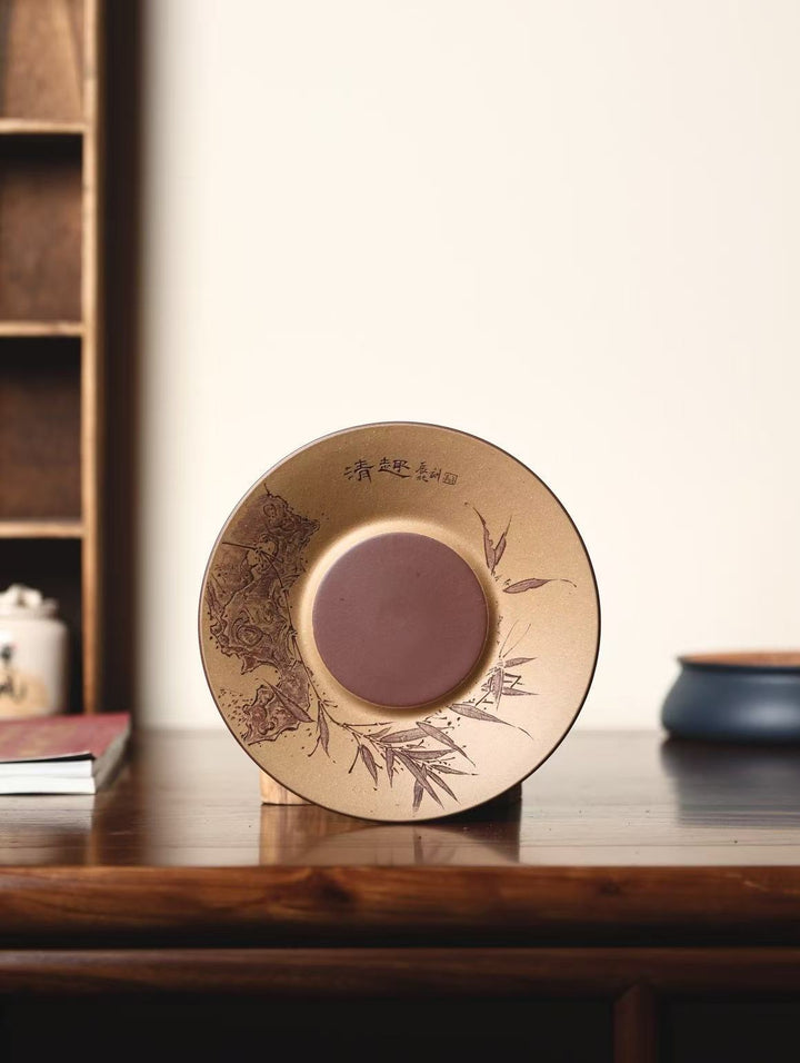 "Pure Delight" | Handcrafted Yixing Zisha Draining Tea Tray | Zen Vessel Bearing
