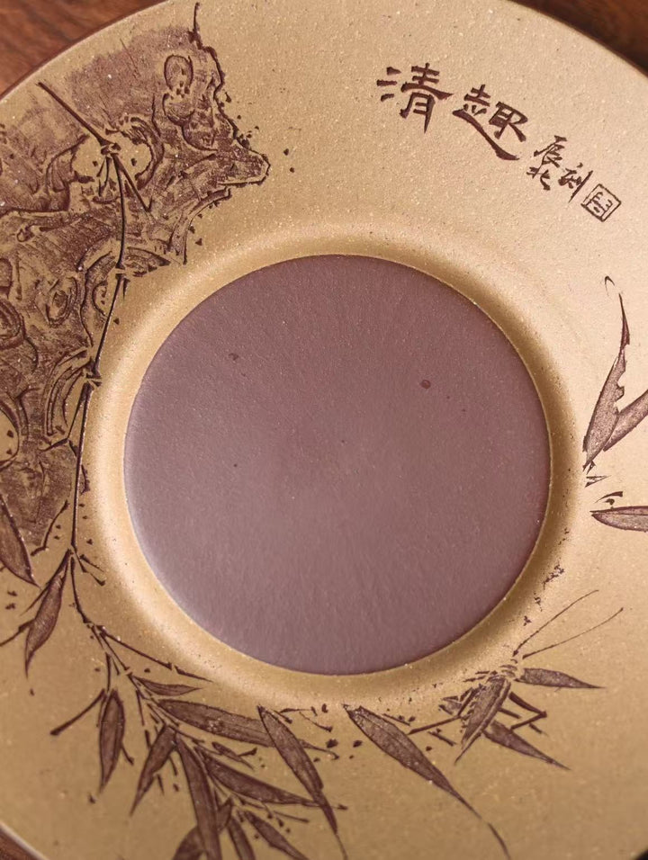 "Pure Delight" | Handcrafted Yixing Zisha Draining Tea Tray | Zen Vessel Bearing