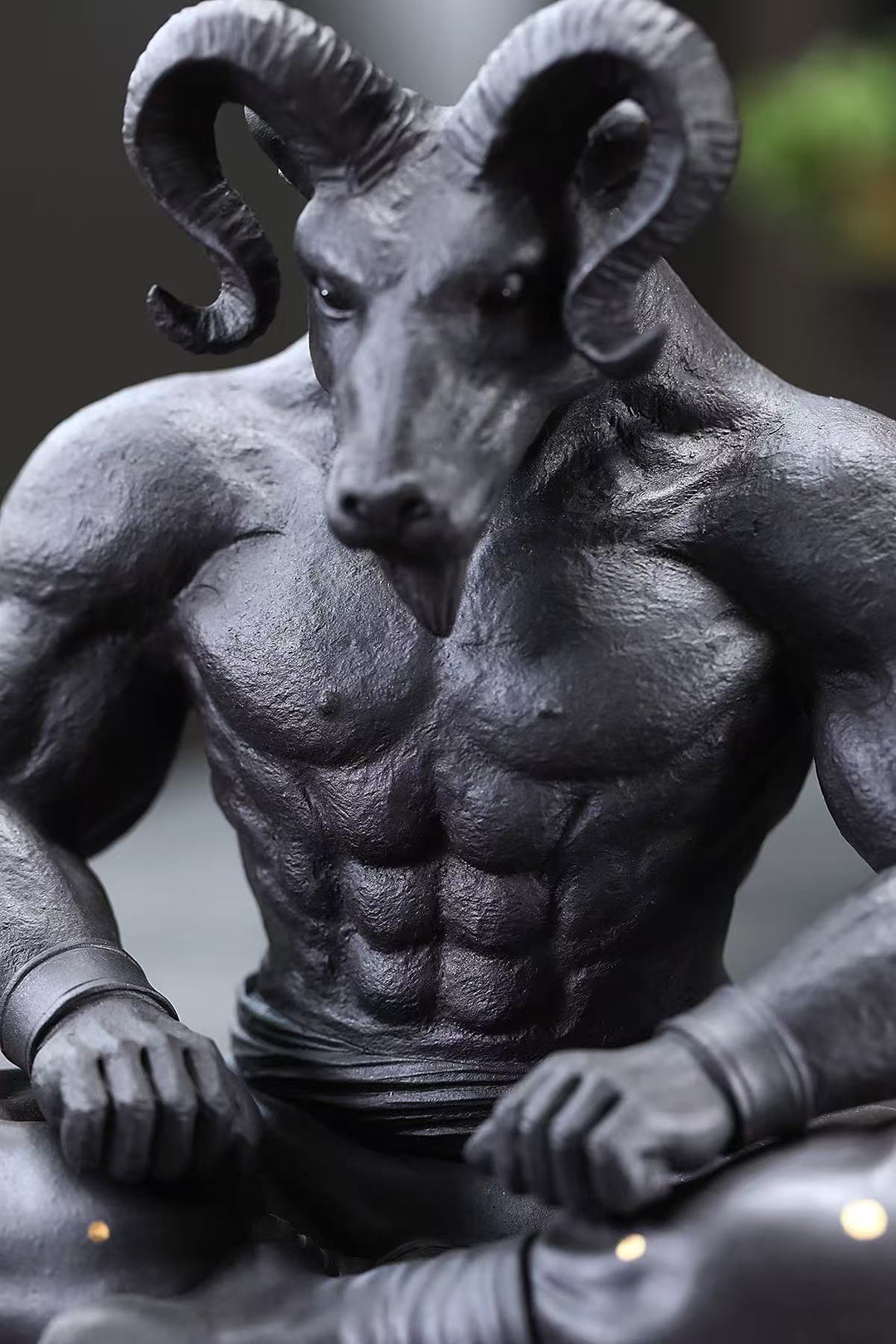 "Demon Ram: Prajna White Stone" | Masterpiece Handcrafted Yixing Zisha Figurine