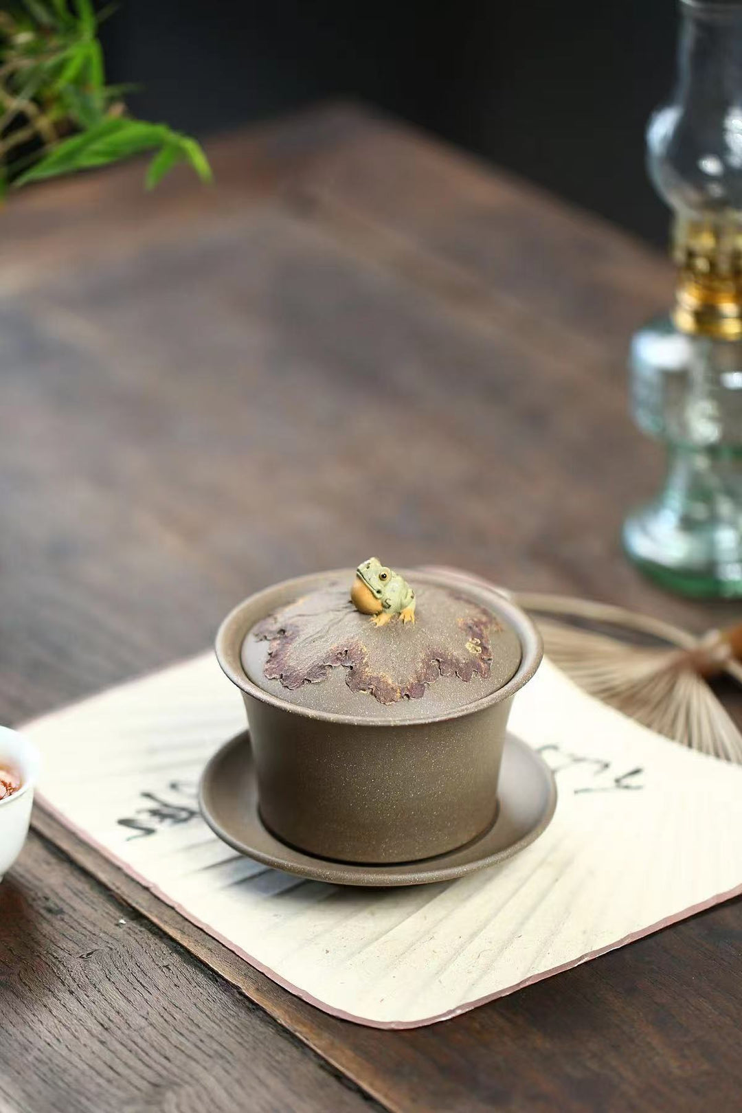 "Zen Listening" | Handcrafted Yixing Qingduan Ni Gaiwan | Sky-Gazing Frog Tea Bowl (180cc)