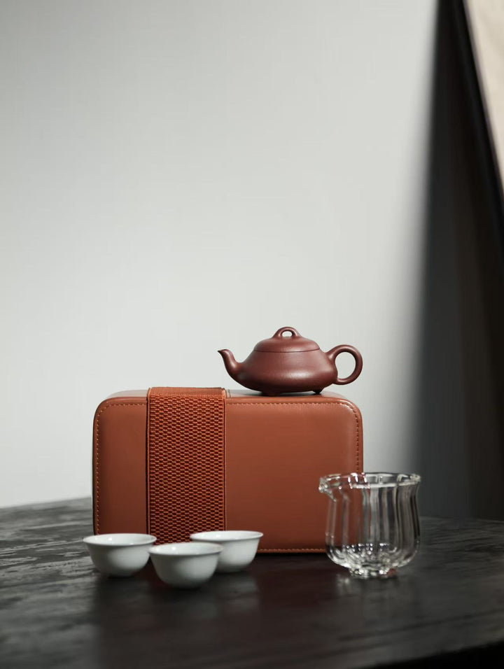 "Han Tang Shi Piao" | Thin-Walled Yixing Teapot Set | Traditional Gongfu Tea Travel Kit
