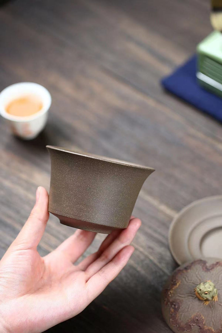 "Zen Listening" | Handcrafted Yixing Qingduan Ni Gaiwan | Sky-Gazing Frog Tea Bowl (180cc)