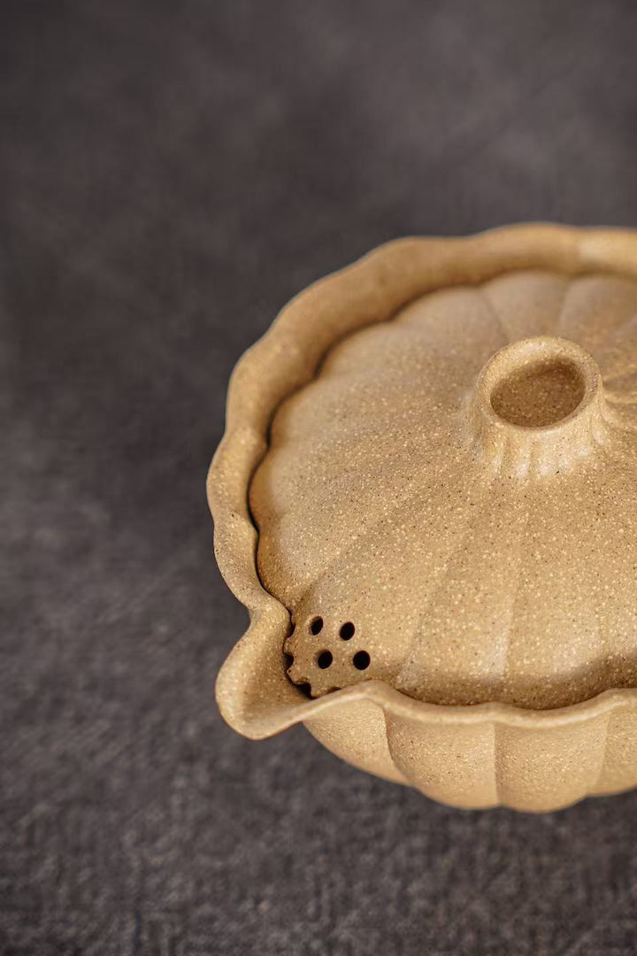 "Linghua Petal" | Handcrafted Yixing Original Duanni Gaiwan | Ribbed Design Tea Bowl (150cc)