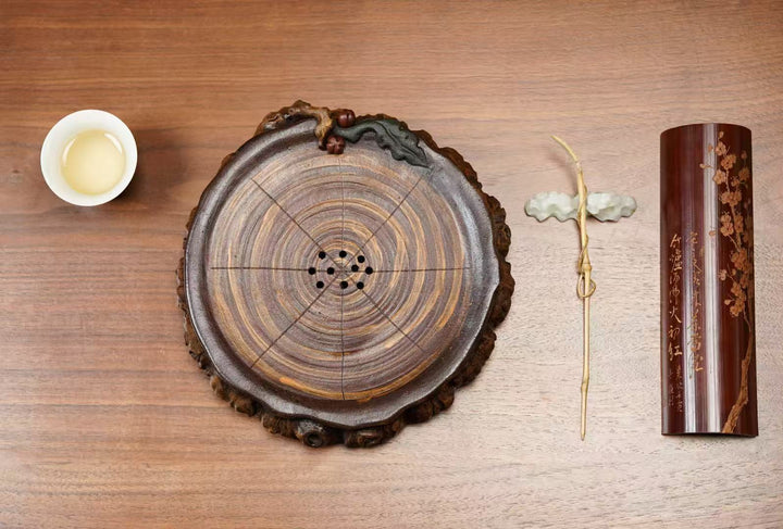"Everything as Wished" | Handcrafted Yixing Zisha Draining Tray | Persimmon Zen Vessel Bearing