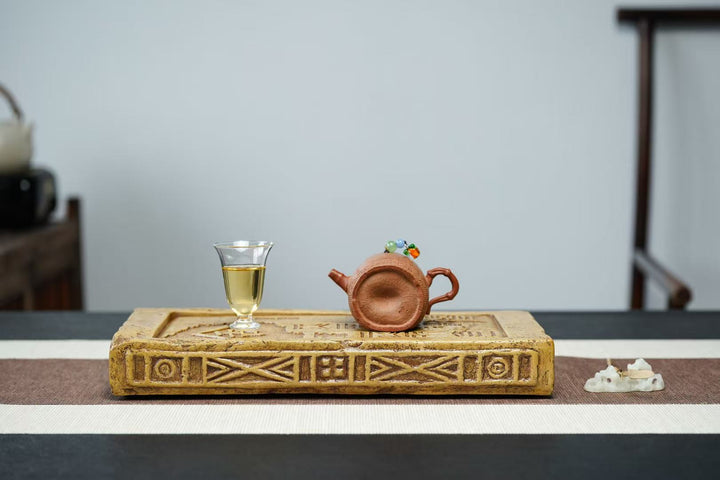 Rectangular "Shedé" | Handcrafted Yixing Zisha Dry Brew Stage | Wisdom of Zen Tea Tray