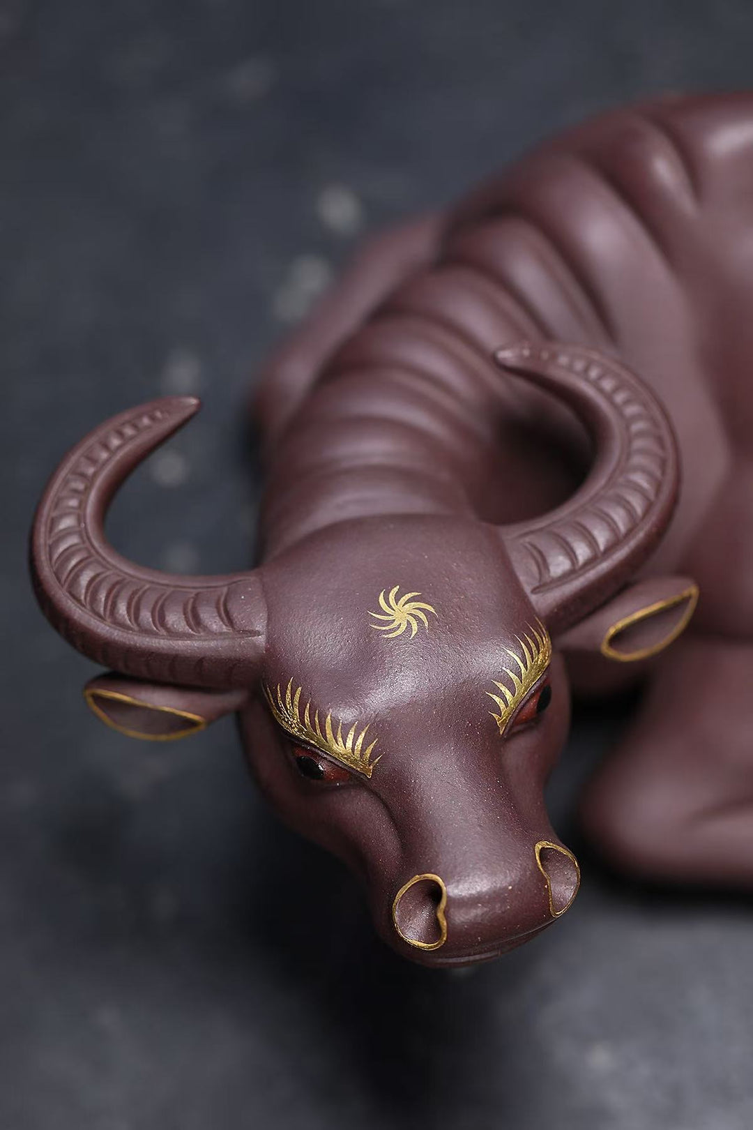 Ox Fortune | Handcrafted Aged Yixing Zisha Bull Statue