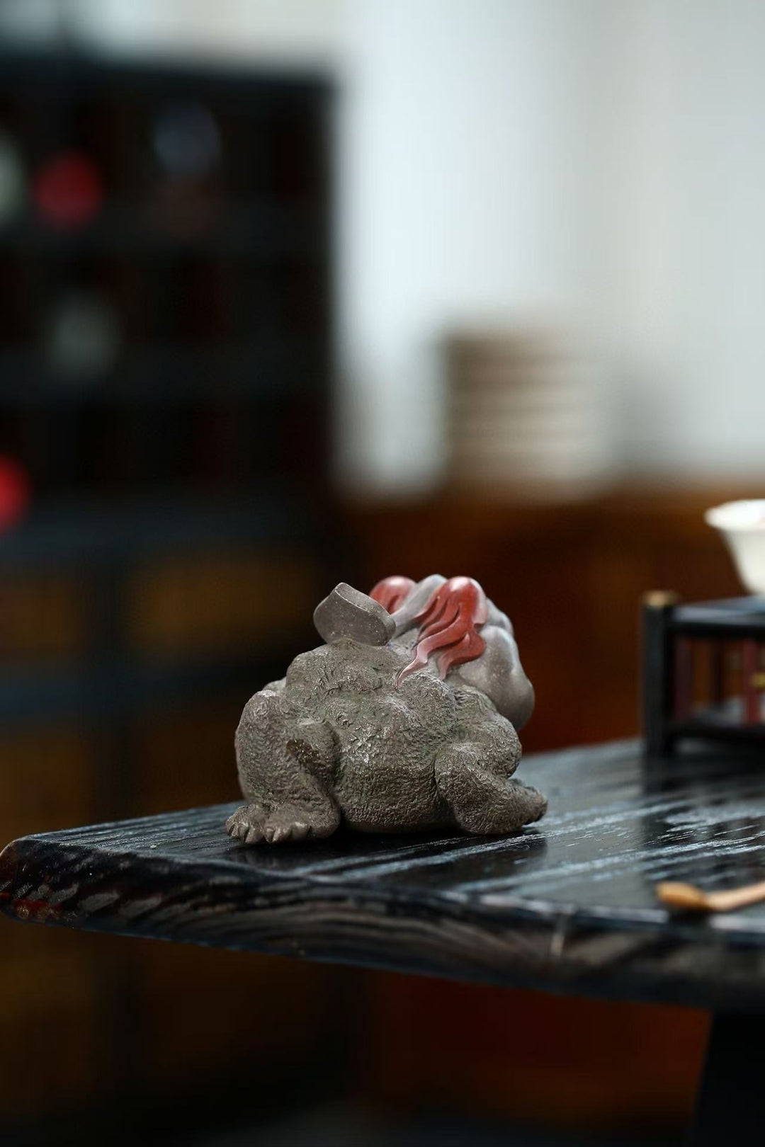 "Auspicious Ruyi Toad" | Handcrafted Raw Duan Clay Tea Pet