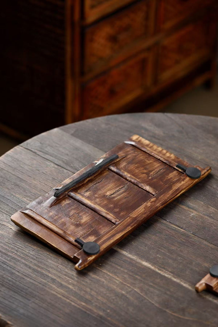 "Door of Fortune" | Handcrafted Yixing Duan Ni Dry Brew Tea Tray | Gongfu Tea Stage