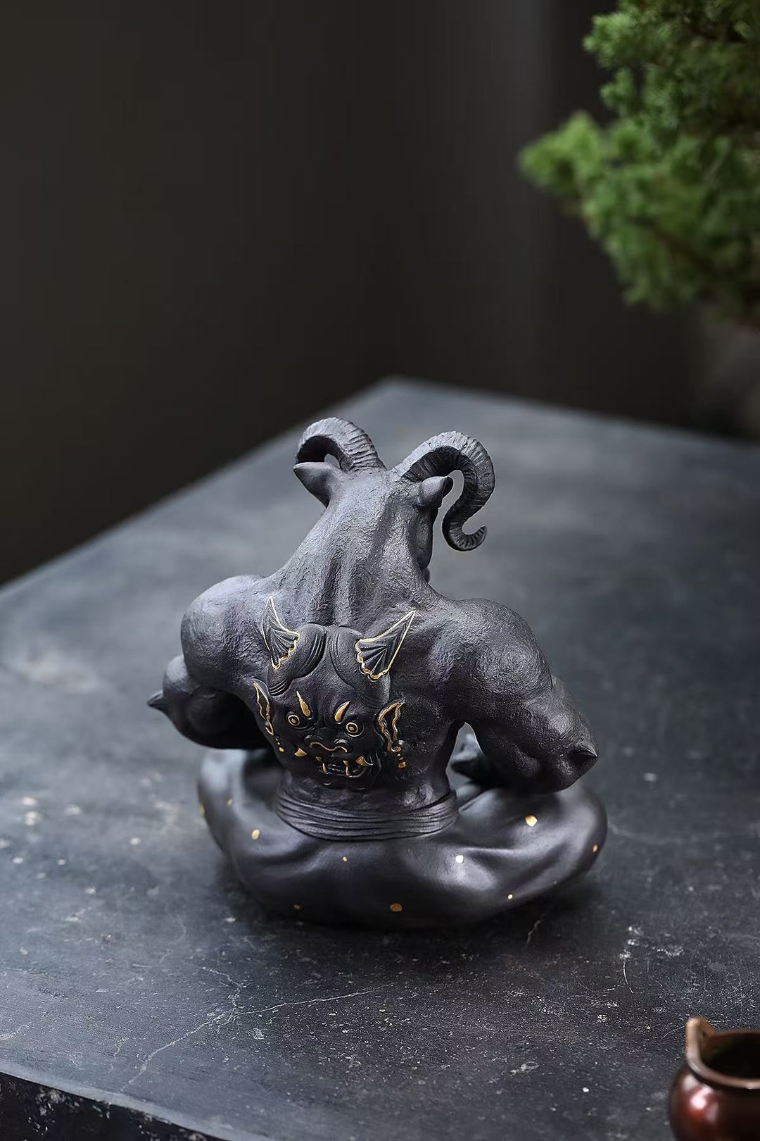 "Demon Ram: Prajna White Stone" | Masterpiece Handcrafted Yixing Zisha Figurine