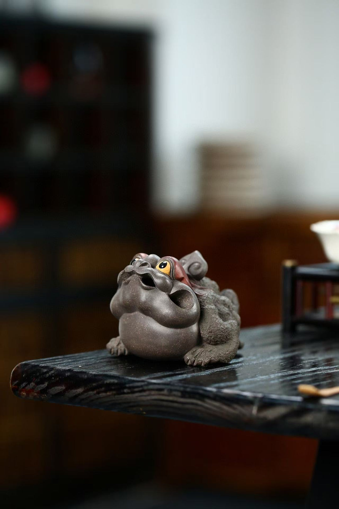 "Auspicious Ruyi Toad" | Handcrafted Raw Duan Clay Tea Pet