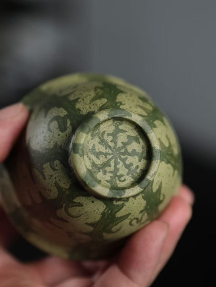 "Summer Watermelon" | Handcrafted Yixing Zisha Gaiwan | Bio-mimetic Thin-Walled Tea Bowl (100cc)