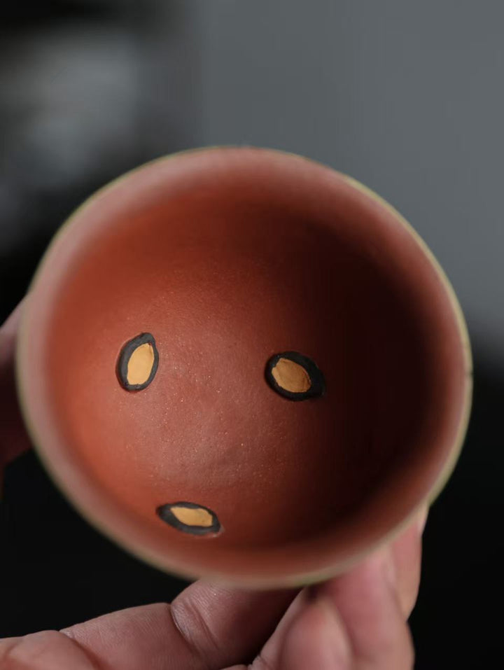 "Summer Watermelon" | Handcrafted Yixing Zisha Gaiwan | Bio-mimetic Thin-Walled Tea Bowl (100cc)