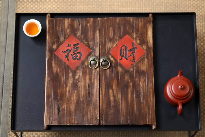 "Door of Fortune" | Handcrafted Yixing Duan Ni Dry Brew Tea Tray | Gongfu Tea Stage