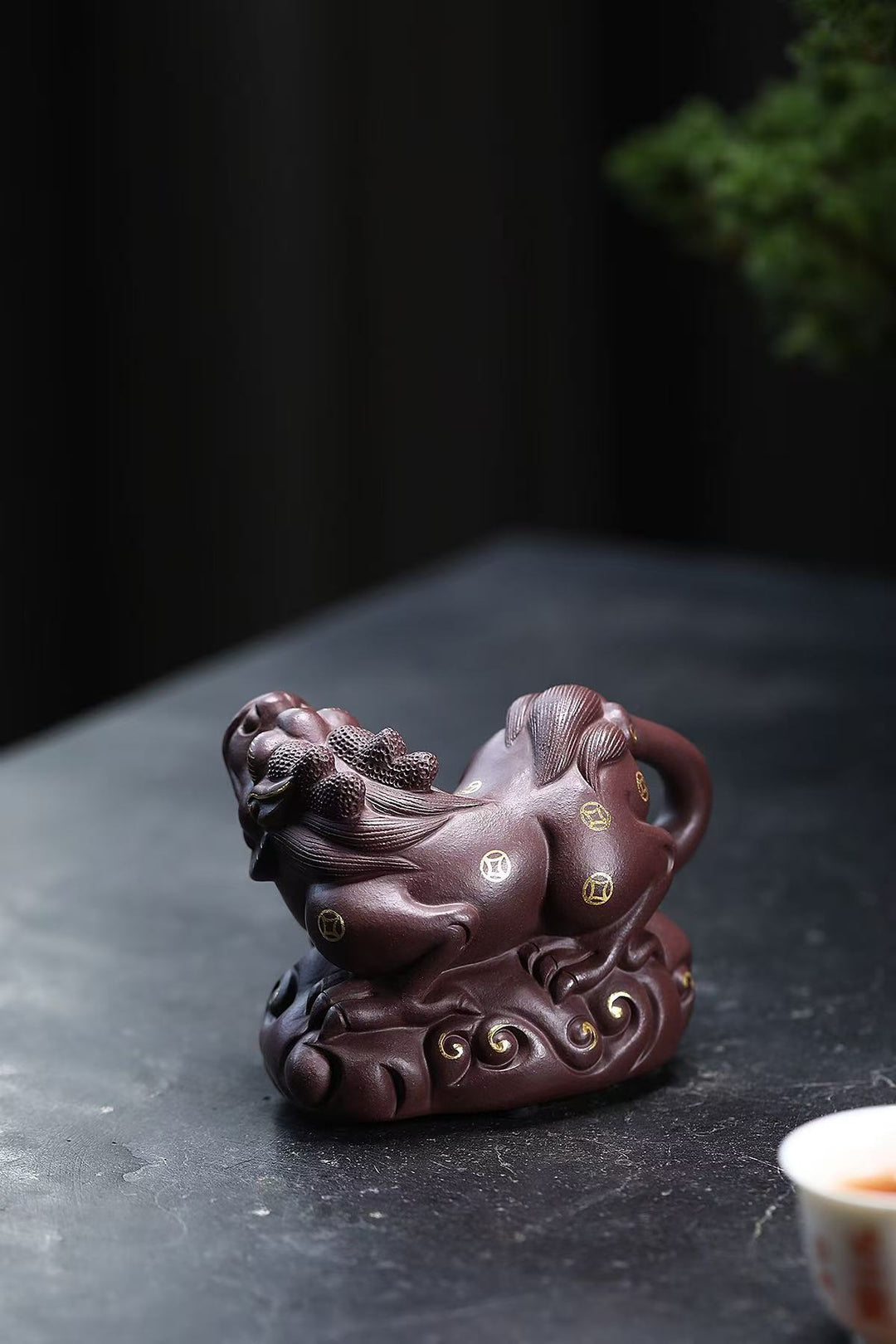 "Auspicious Cloud Pi Xiu" | Handcrafted Raw Old Purple Clay Mascot | Wealth-Attracting Guardian