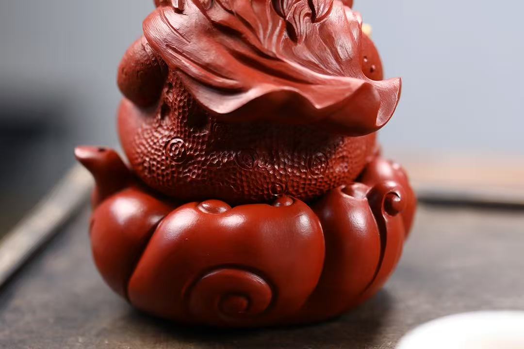"Great Authority" | Handcrafted Dahongpao Clay Fortune Toad | Masterpiece Wealth Mascot