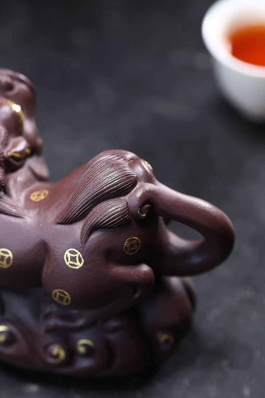 "Auspicious Cloud Pi Xiu" | Handcrafted Raw Old Purple Clay Mascot | Wealth-Attracting Guardian