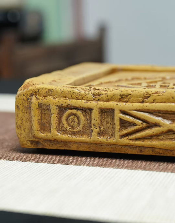 Rectangular "Shedé" | Handcrafted Yixing Zisha Dry Brew Stage | Wisdom of Zen Tea Tray