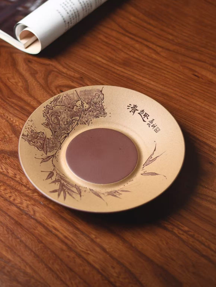 "Pure Delight" | Handcrafted Yixing Zisha Draining Tea Tray | Zen Vessel Bearing