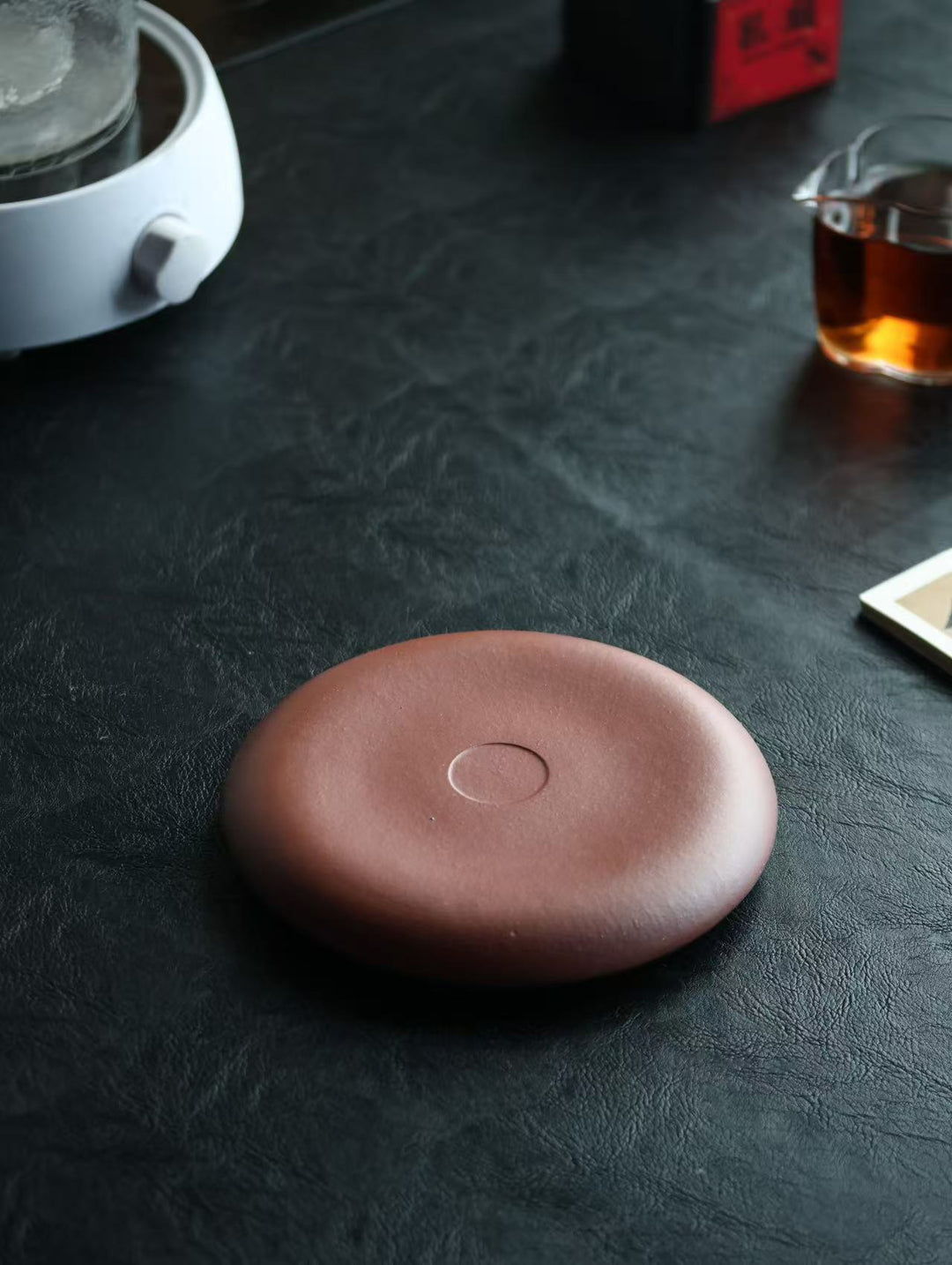 "Lotus Zen" Masterpiece | Handcrafted Yixing Purple Clay Draining Tea Tray | Premium Gongfu Tea Vessel Bearing