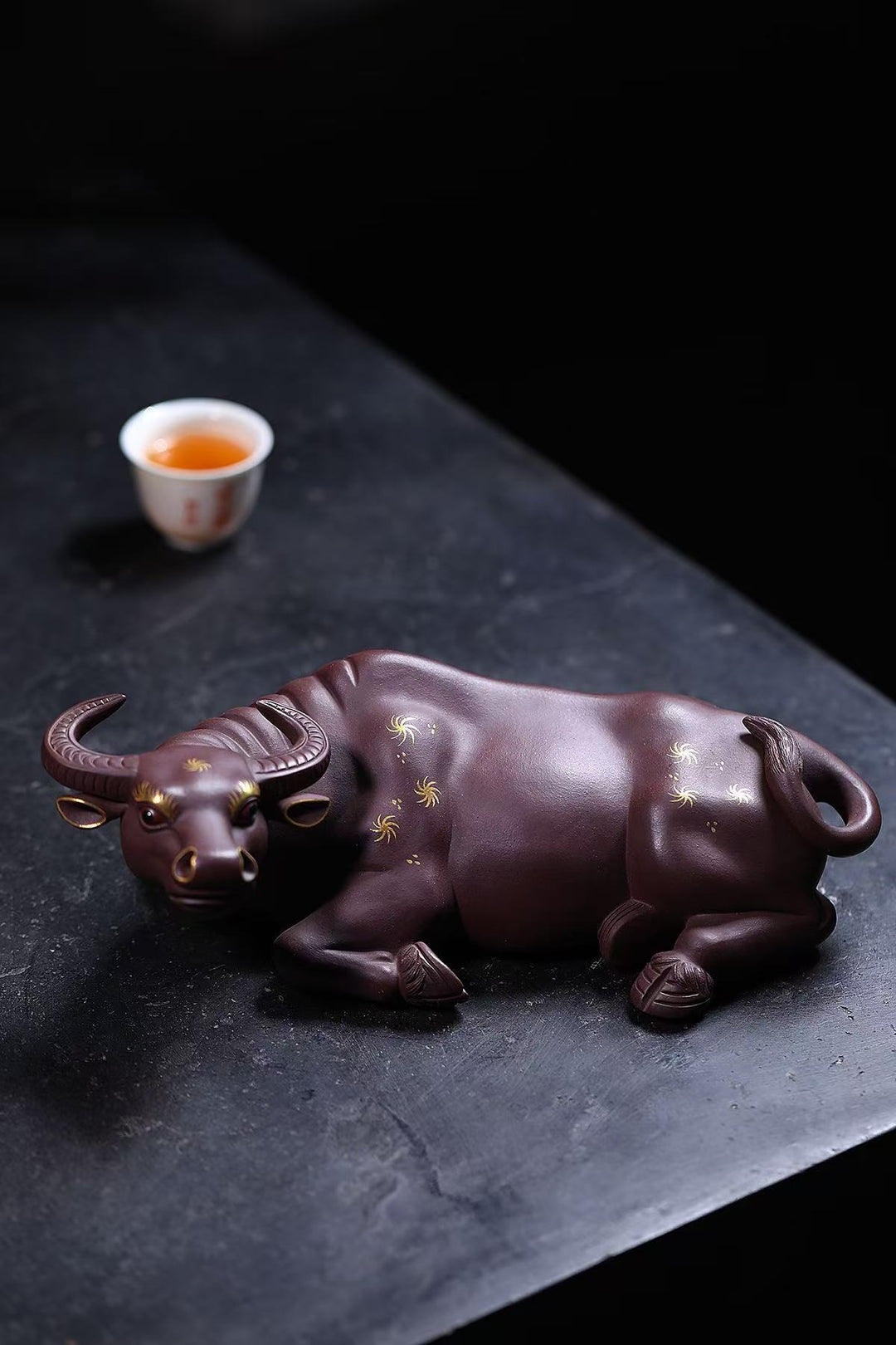Ox Fortune | Handcrafted Aged Yixing Zisha Bull Statue