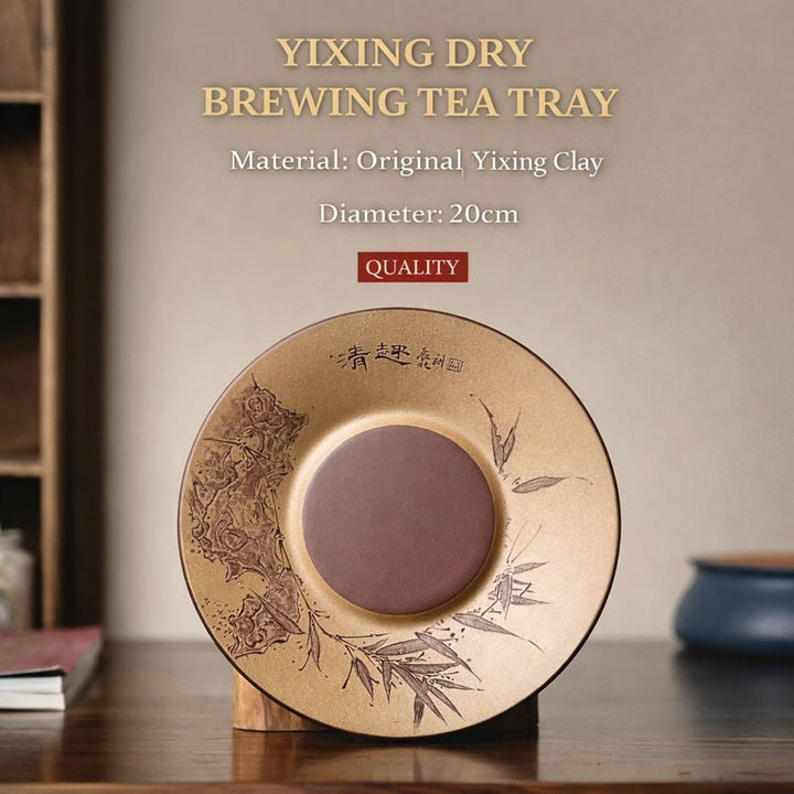 "Pure Delight" | Handcrafted Yixing Zisha Draining Tea Tray | Zen Vessel Bearing