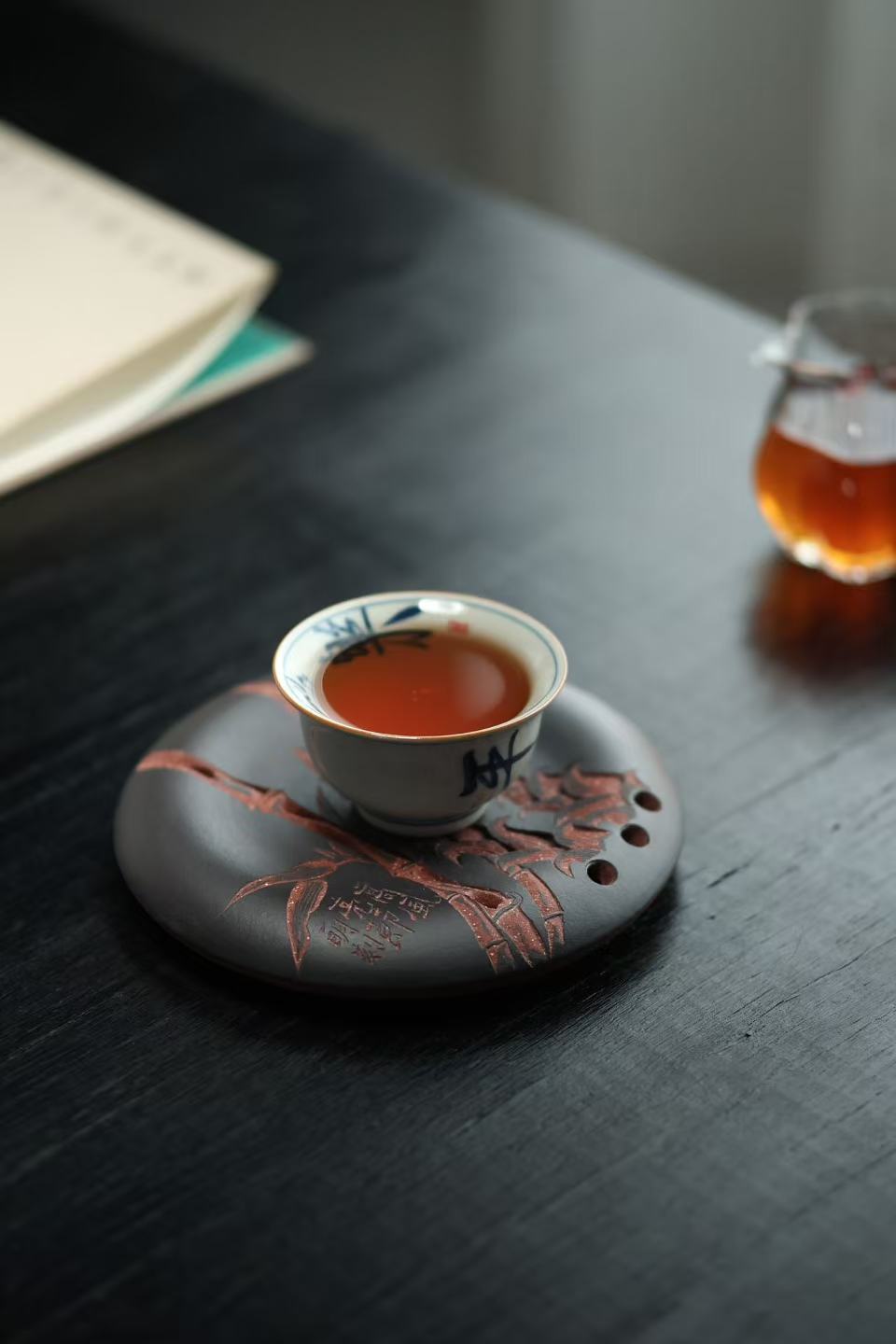 "Bamboo Growth" | Handcrafted Yixing Zisha Draining Hu Cheng | Zen Vessel Bearing