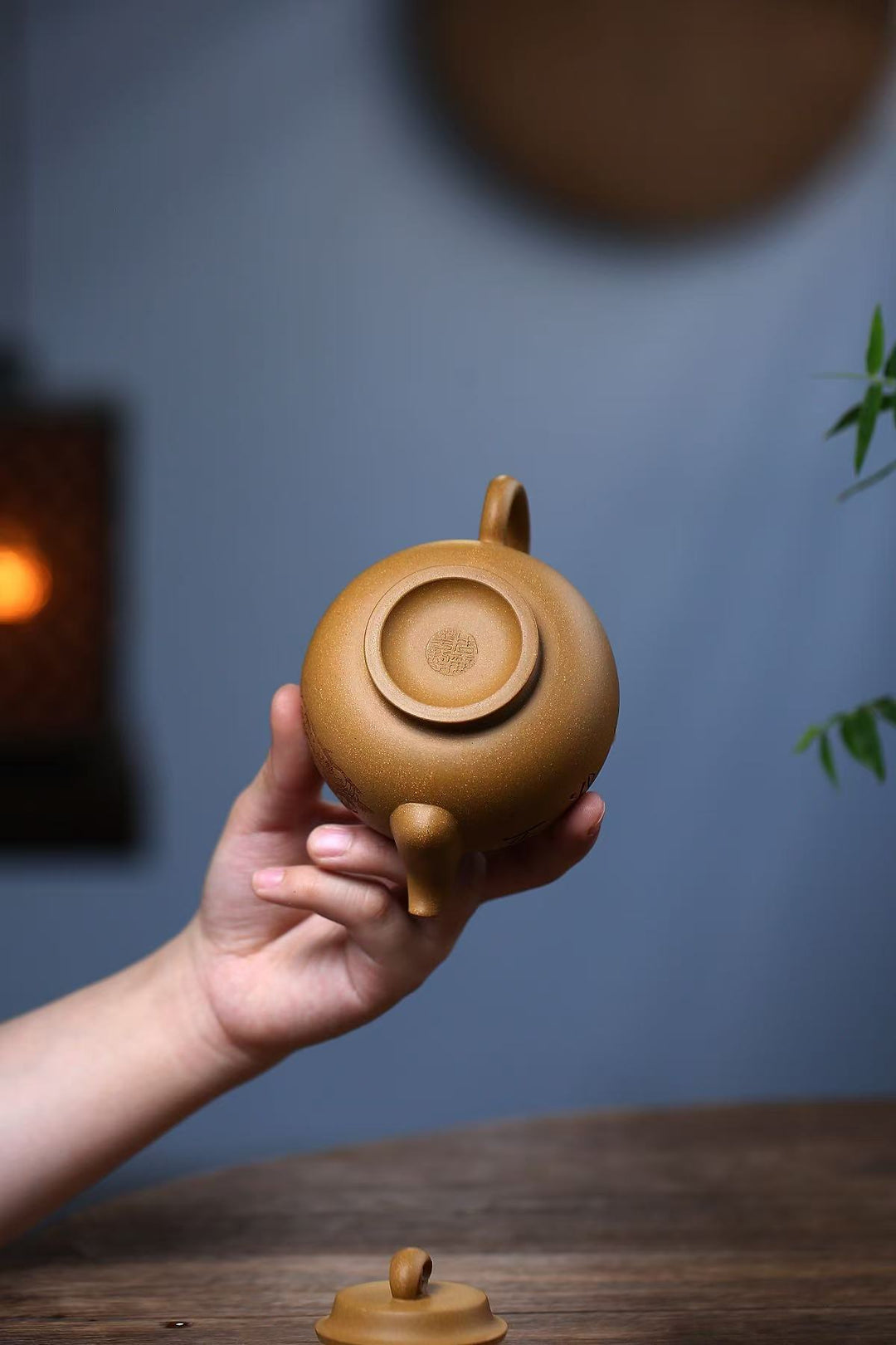 "Xingyue" Master Tea Set | Handcrafted Golden Duan Clay Teapot &amp; Tray | Signed by Master Zhou Lihua