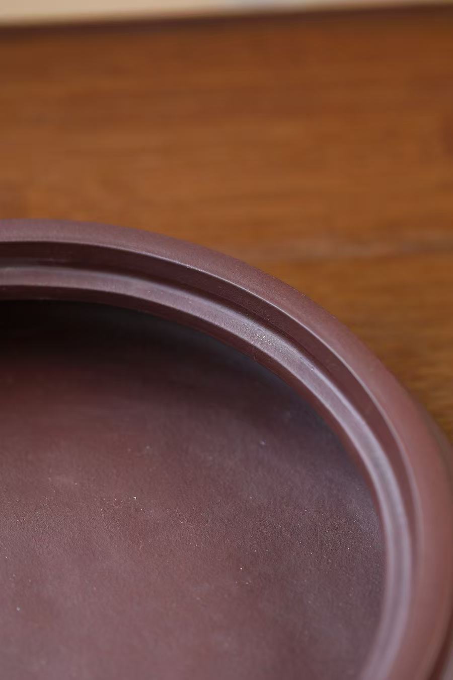 "Perpetual Happiness" | Handcrafted Yixing Purple Clay Dry Brew Tray | Zen Gongfu Tea Stage