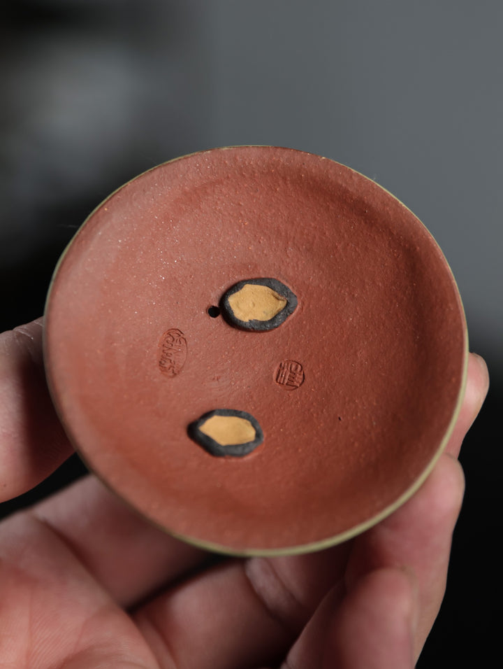 "Summer Watermelon" | Handcrafted Yixing Zisha Gaiwan | Bio-mimetic Thin-Walled Tea Bowl (100cc)