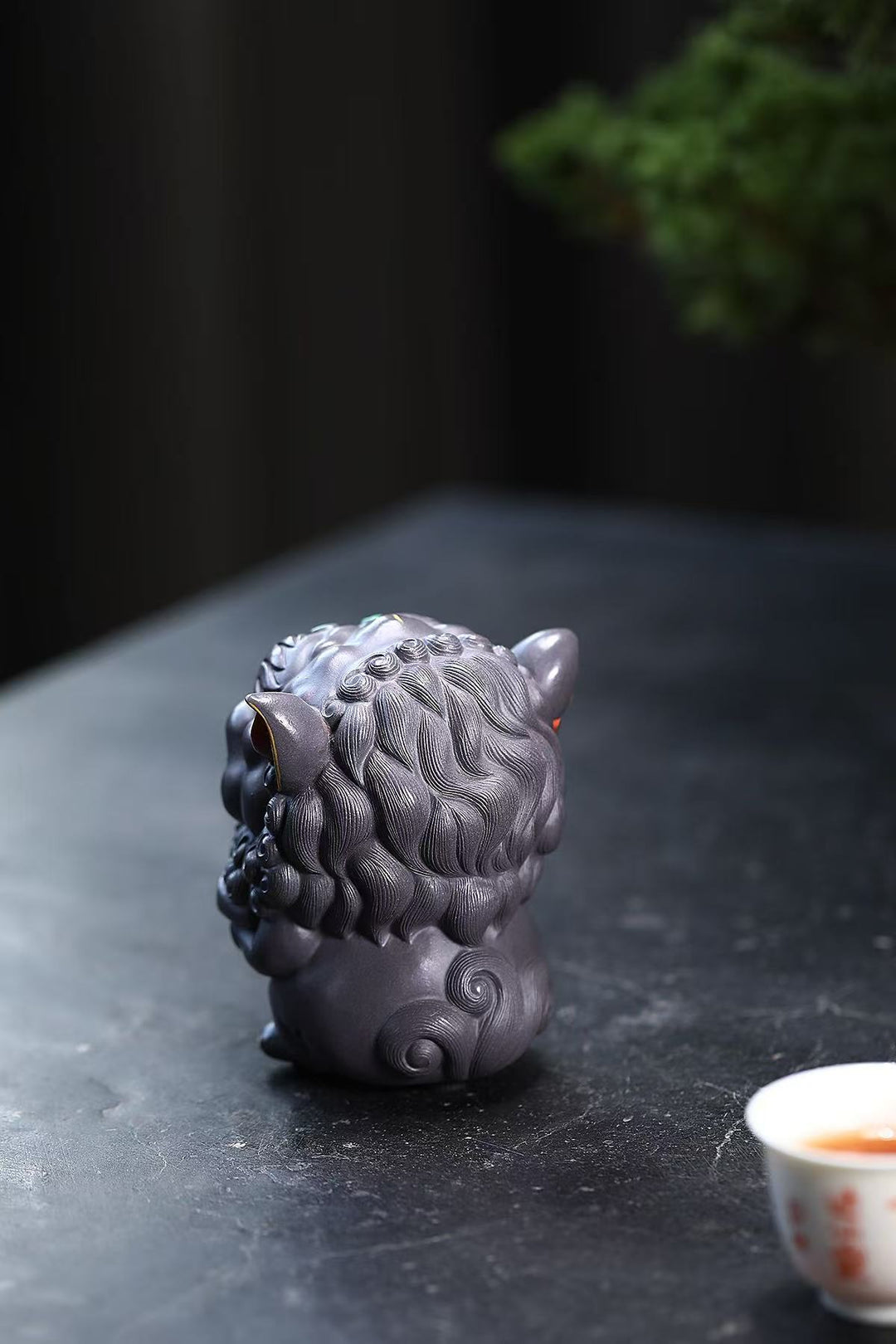 "Auspicious Trio" | Gray Zisha Mythical Beast Set (3 Pieces)