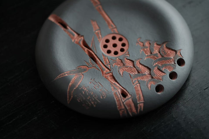 "Bamboo Growth" | Handcrafted Yixing Zisha Draining Hu Cheng | Zen Vessel Bearing