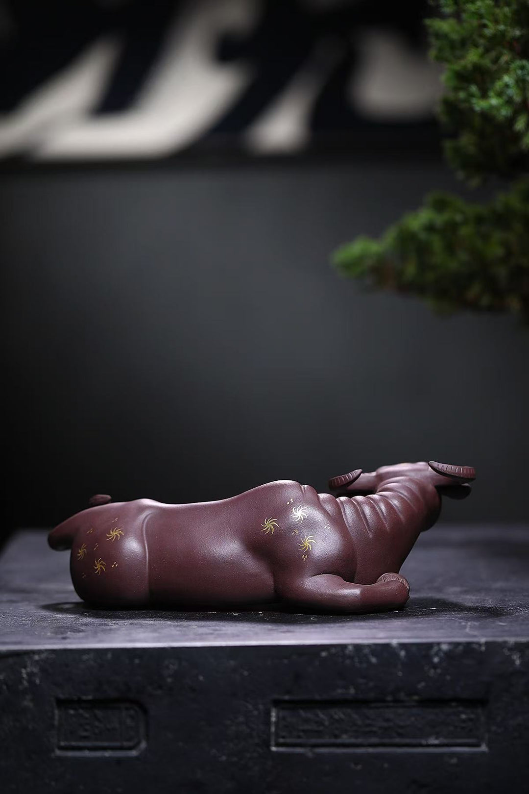 Ox Fortune | Handcrafted Aged Yixing Zisha Bull Statue
